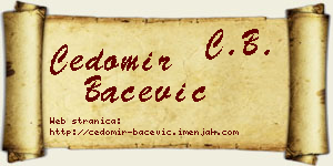 Čedomir Bačević vizit kartica